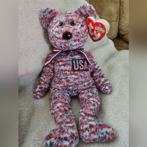 USA Beanie Baby July 4, 2000 Red/White/Blue
